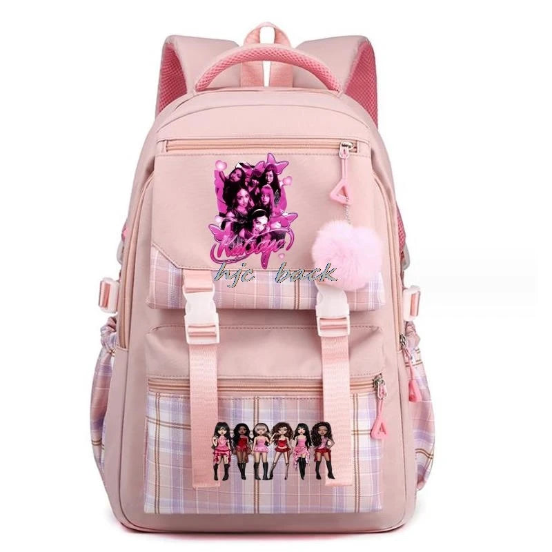 Katseye Funny Print Mochila Book Bags