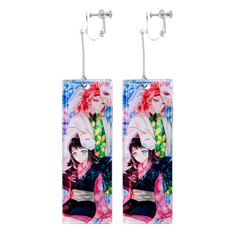 Acrylic Demon Drop Long Earrings