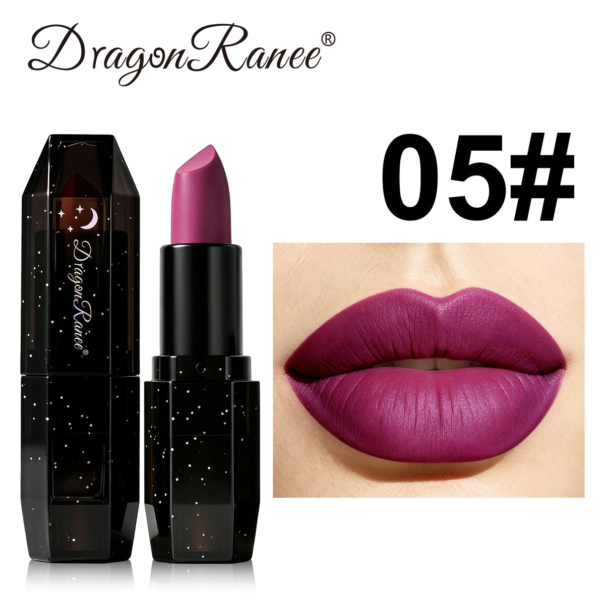 Matte Dark Purple Green Lipstick Waterproof White Black Velvet Lip Stick