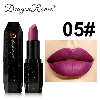 Matte Dark Purple Green Lipstick Waterproof White Black Velvet Lip Stick