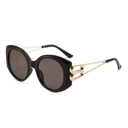Vintage Oversize Square Hollow Cat Eye Sunglasses