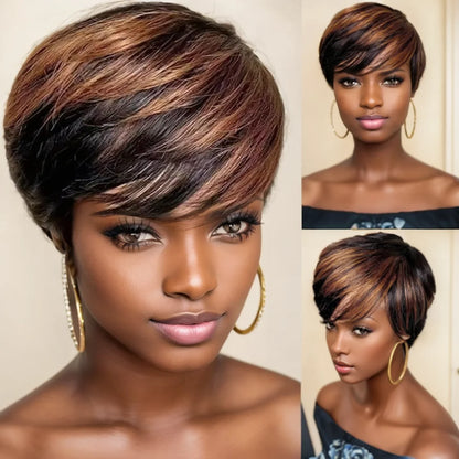 Short Straight  Pixie Cut Hair Bob Wig