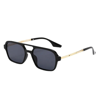 Square Small Frame Double Beam Sunglasses