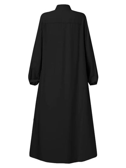 Muslim small stand-up collar Abaya