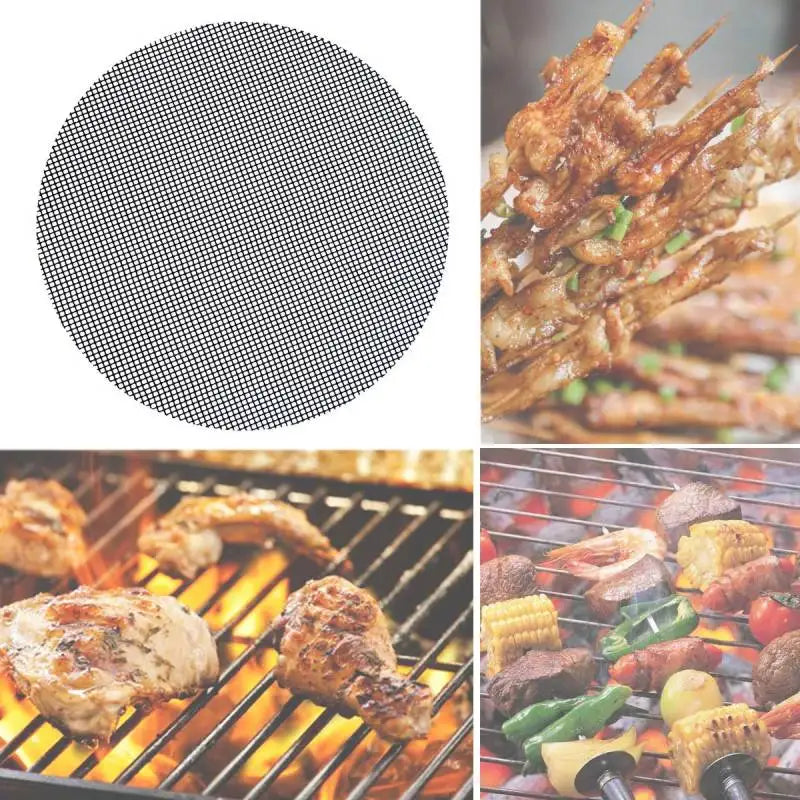Barbecue Mats Barbecue Grill Mesh High Temperature Resistant Cuttable