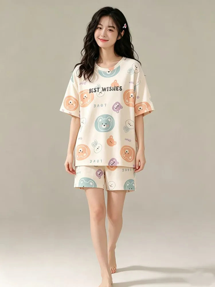 Short Summer Pajamas Sleep Lounge Pajamas Sets