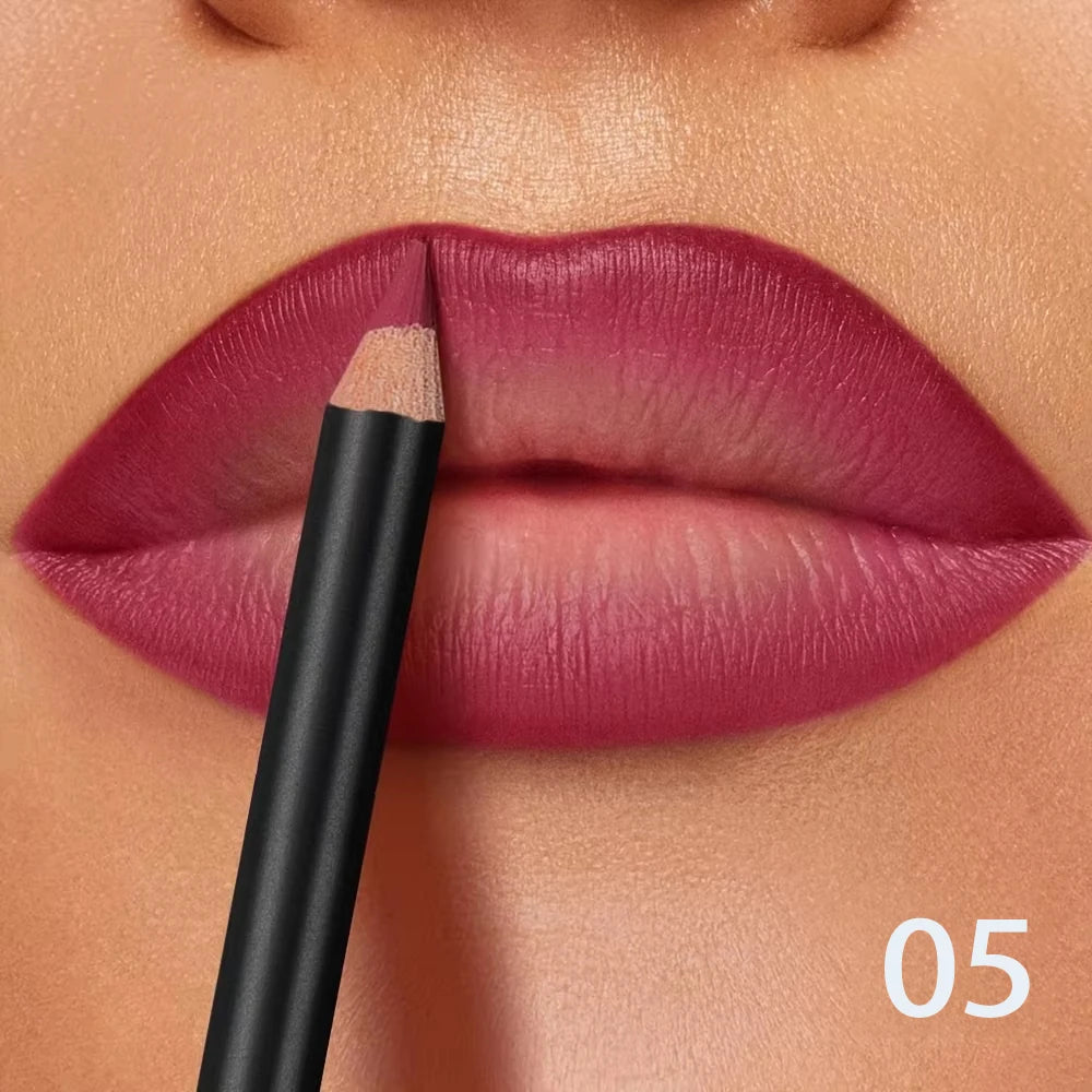 Waterproof Matte Lip Liner Long-Lasting Non-Transfer Formula Matte Finish