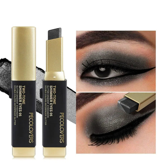 Double Color Eyeshadow Stick Glitter Highlight Makeup