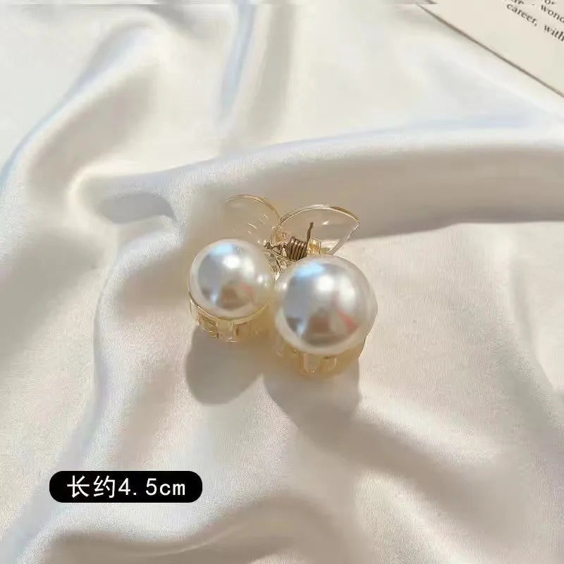 Simulated Pearl Hair Claws Hair Clips