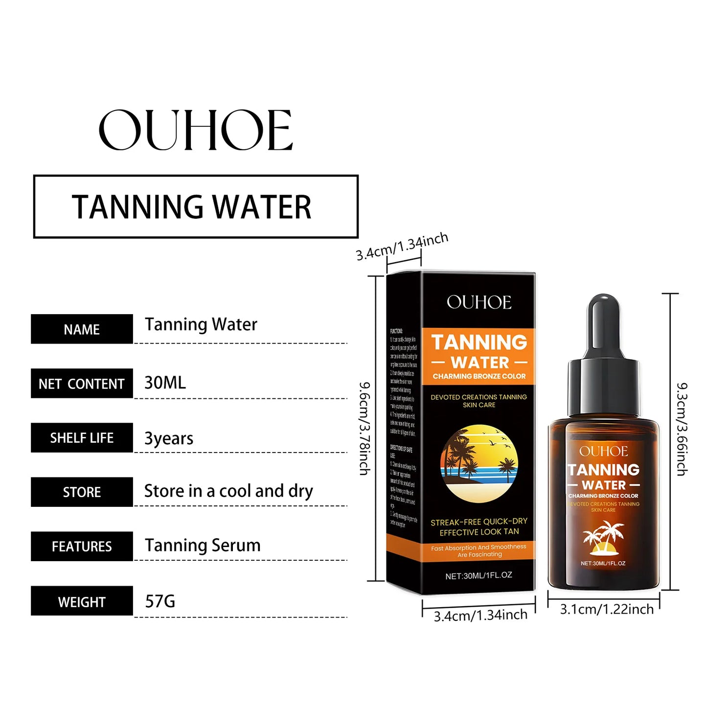 Aloe Vera Tanning Serum Body Bronzing & Sun Tan Lotion