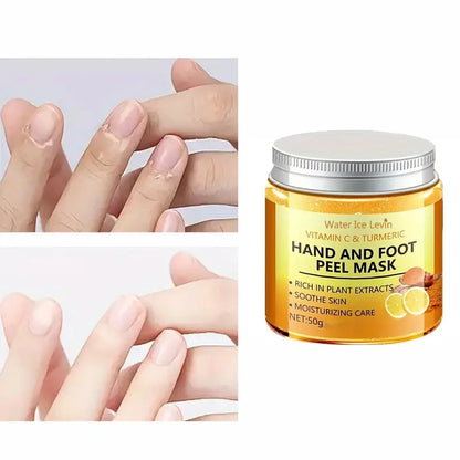 Vitamin c and turmeric hand wax mask