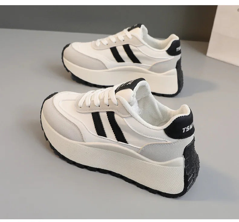 Thick Bottom Leather Sneakers