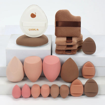 20 Pcs Pink Makeup Sponge and Makeup Puff Set