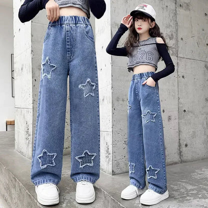 4-14 Years Teenage Girls Jeans