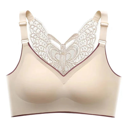 Sexy Butterfly Beautiful Back Seamless Large Size Bra