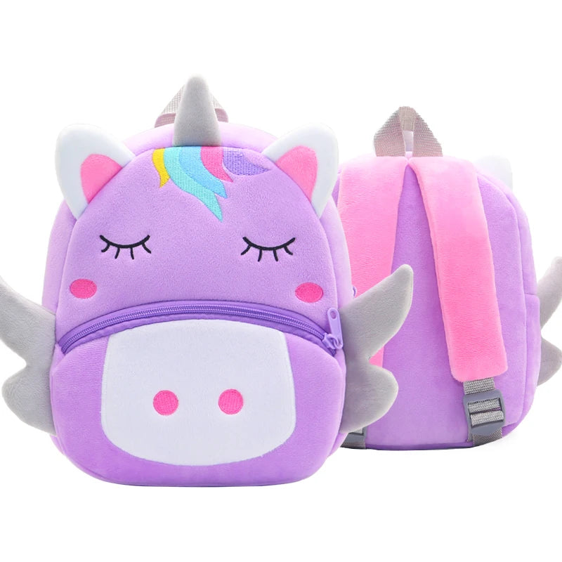 Cartoon cute plush animal backpack school