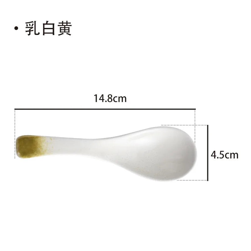Ceramic Japanese Retro Bone Spoon