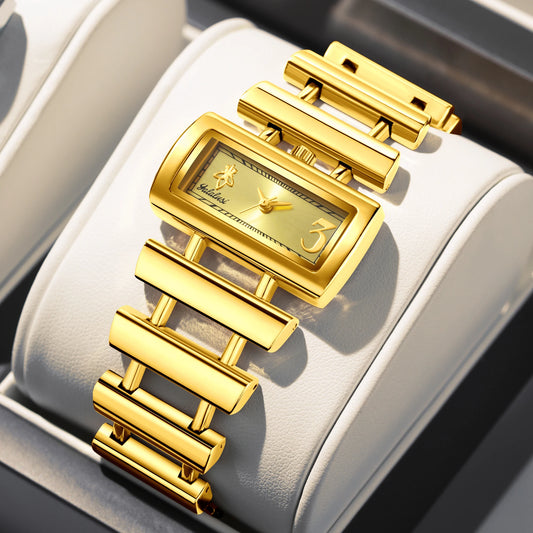 Square Dial, Quartz Water-Resistant Bracelet Style Watch