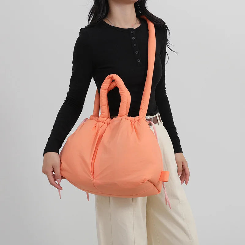 Down Padded Jacket Single Shoulder Tote Bag