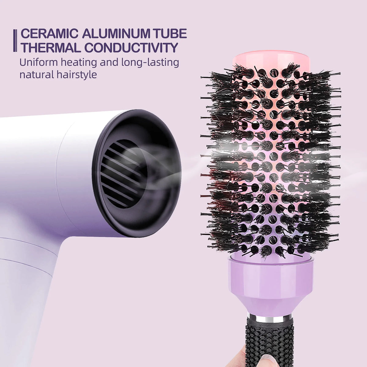 Professional Ceramic Thermal Round Brush Salon Blow Drying Curling Barrel Brush
