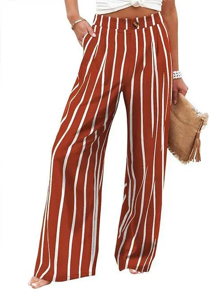 Cotton-Linen Casual Lightweight Elastic Waist Lounge Pants