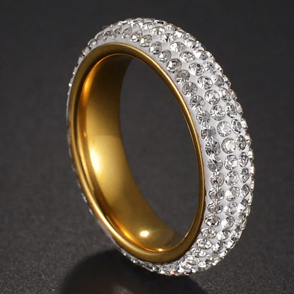 Blue Black Red Clear Crystal Ring