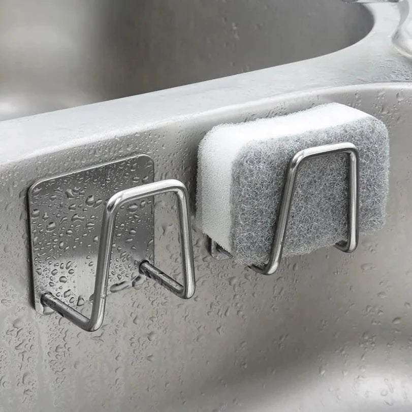 1pc Stainless Steel Sink Sponge Rack