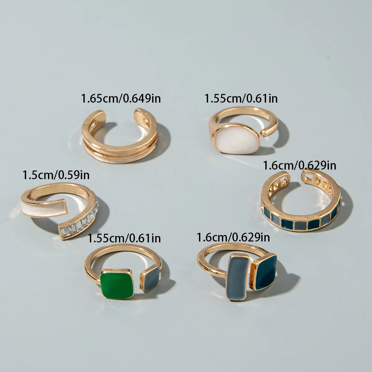 DANA Circle Geometry Opening Joint Rings Set