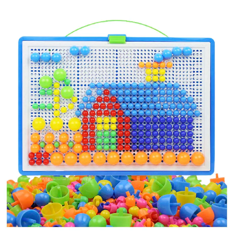 296Pcs Mushroom Nail DIY Puzzle Educational Toys