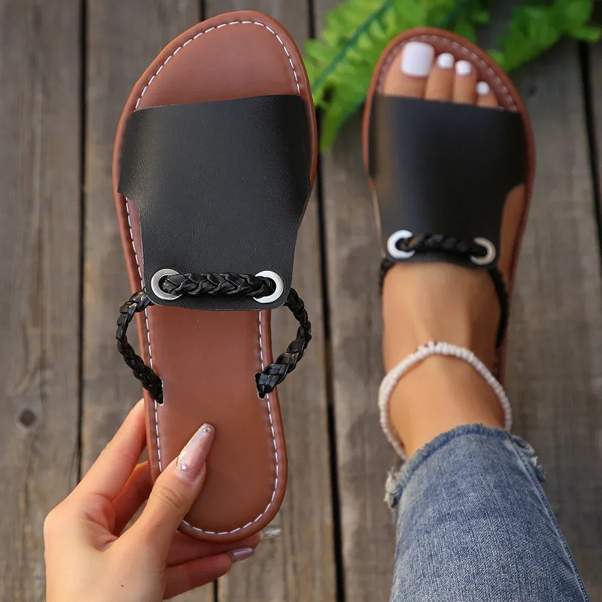 Flat Casual Bohemian Slides Slippers