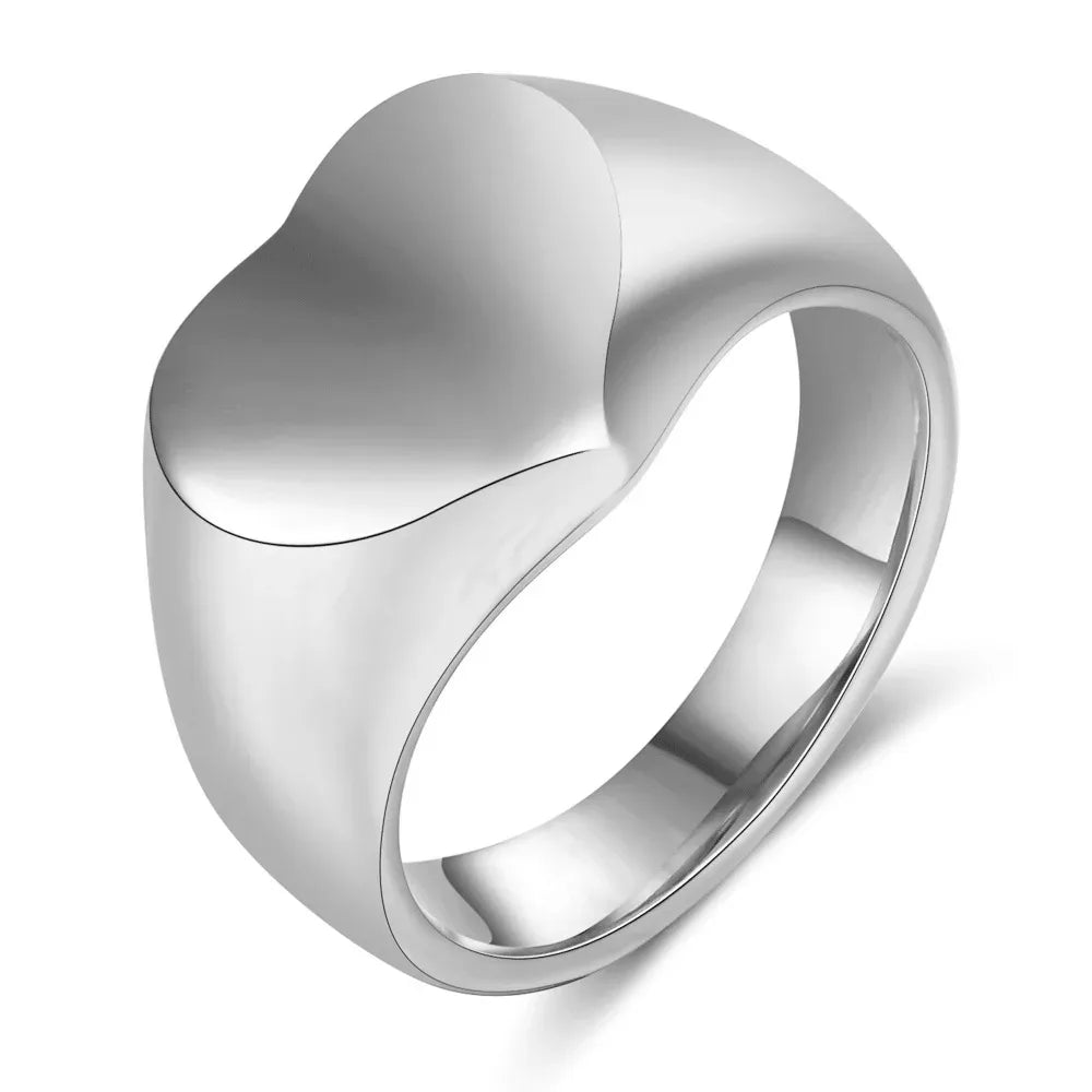 Customized Letter Pattern Logo Stainless Steel Rings