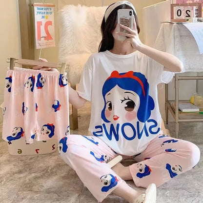 Three-piece Cartoon Pajamas Set