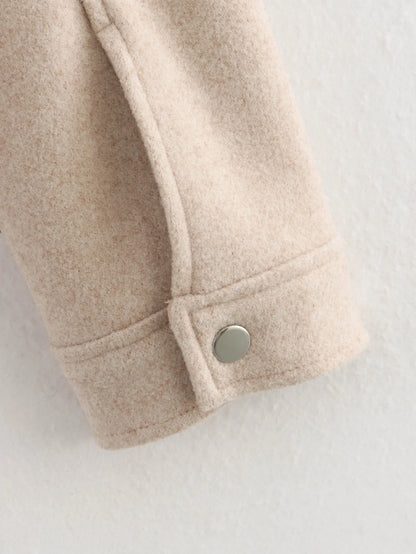 Zipper Winter Long Sleeve Pocket Outerwear Elegant Jacket Coat