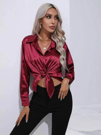 Long Sleeve Silk Shirt