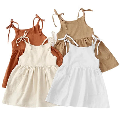 Toddler Girl Cotton Sleeveless Dress