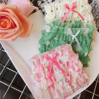Sexy Low Waist Lingerie Cute Sweet Underwear Cake Layer Lace Briefs