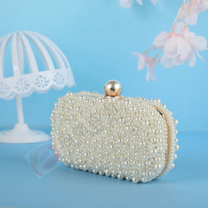 Handcrafted Pearl Evening High-End Versatile Hand-Held Bag
