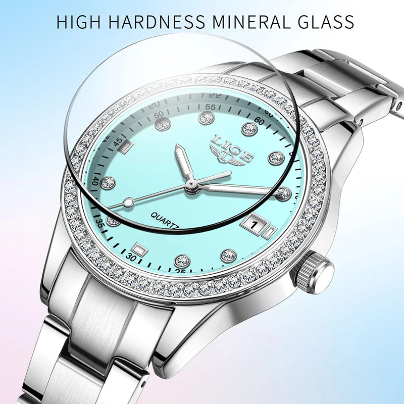 Luxury Luminous Stainless Steel Clock Waterproof Watch