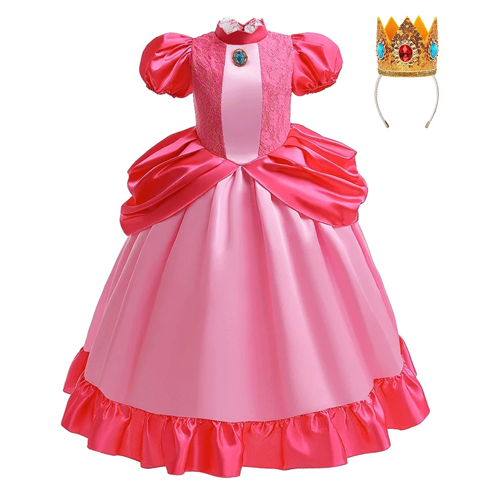 Peach Princess Daisy Cosplay Costume Rosalina Dress