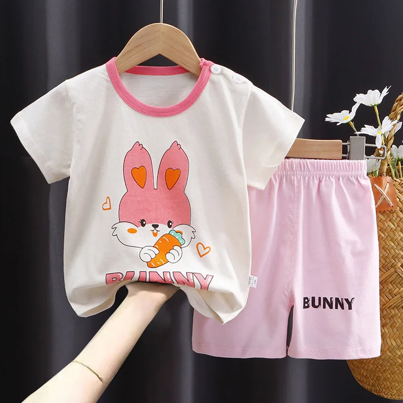 Baby Girl Outfit Set Short Sleeve T-shirt