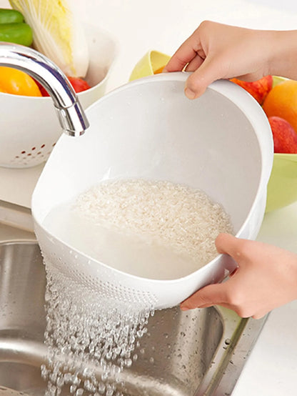 1/3pcs- Colander Rice Bowl Drain Basket
