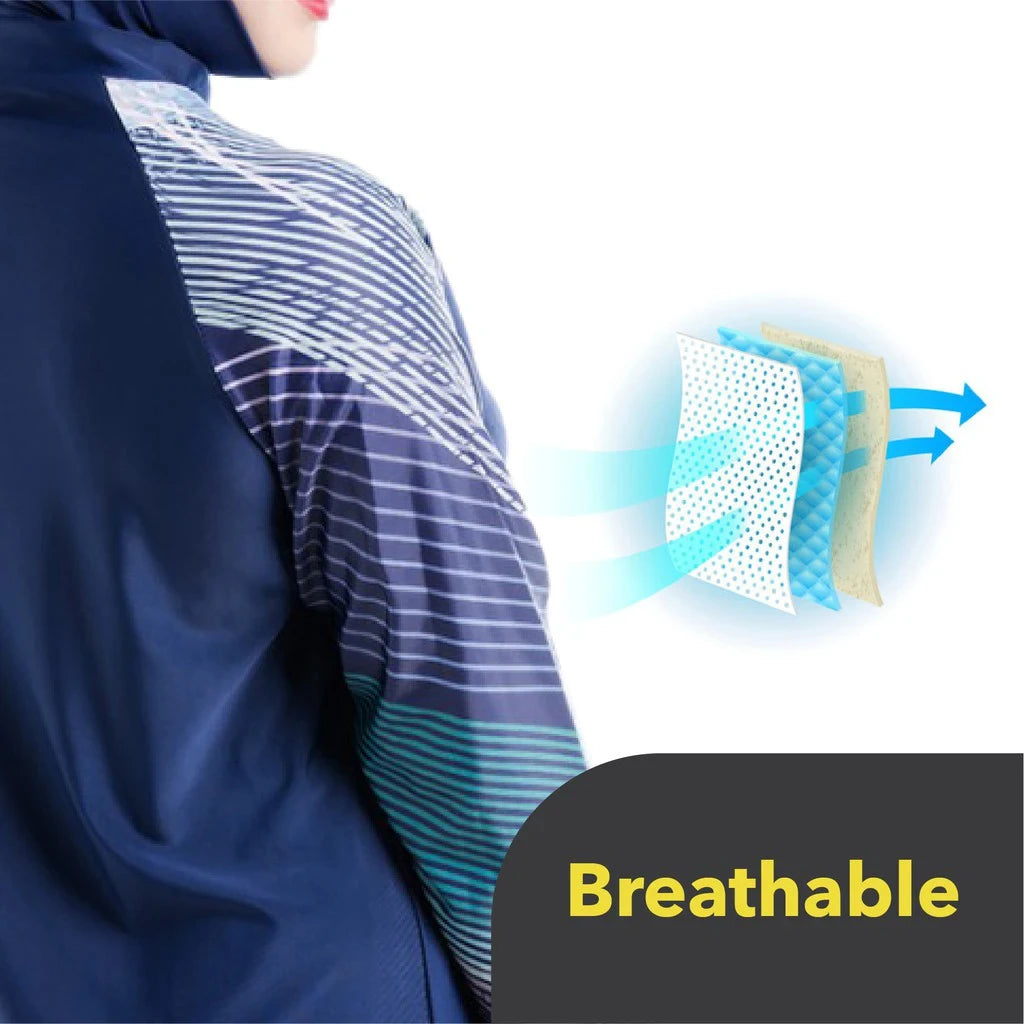 3PCS/Set Plus Size Burkini Muslim Hijab Swimsuit