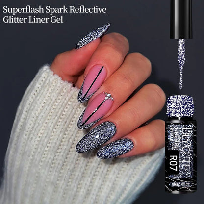 Super Bright Silver Metallic Liner Gel Nail Polish