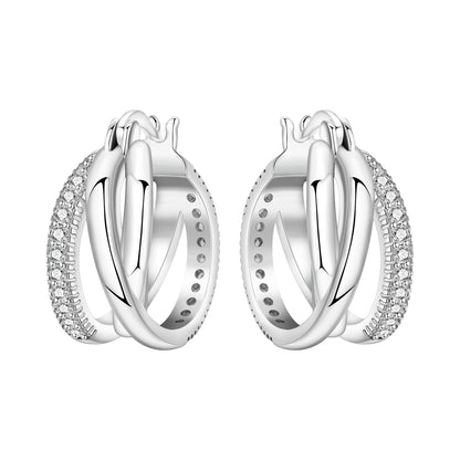 DANA 925 Sterling Multi-layer Hoop Earrings