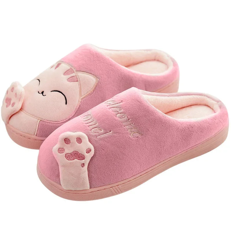 Cartoon Cat Soft Cotton Slippers