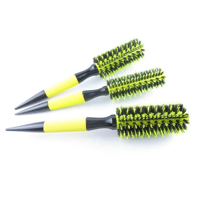 1/6pcs Yellow Boar Bristle Hair Comb Professional Round Hair Brush Curling Combs