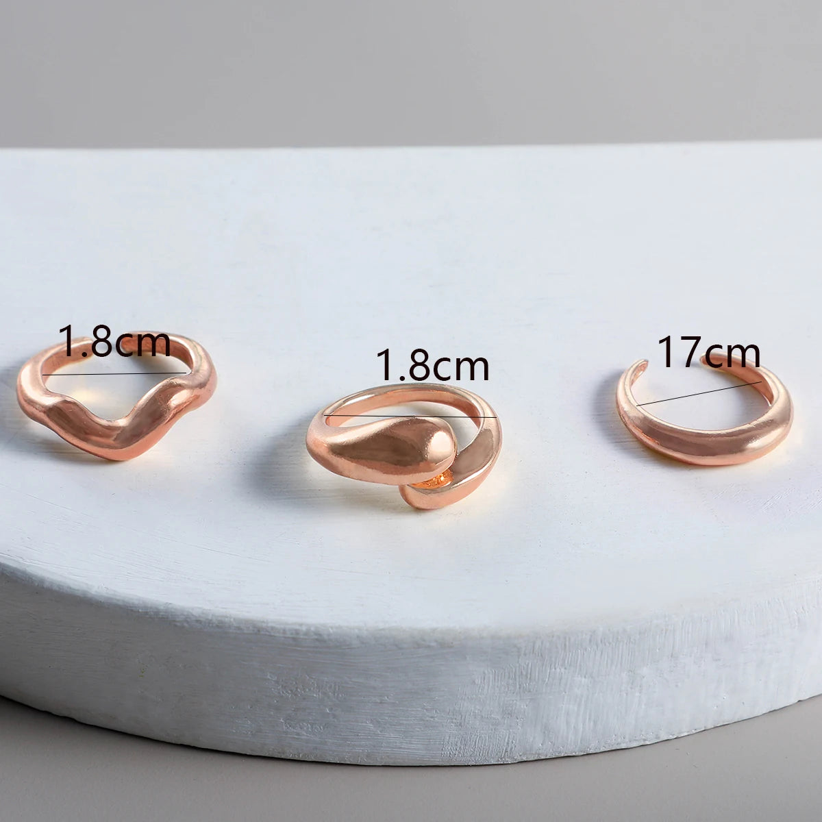 DANA Circle Geometry Opening Joint Rings Set