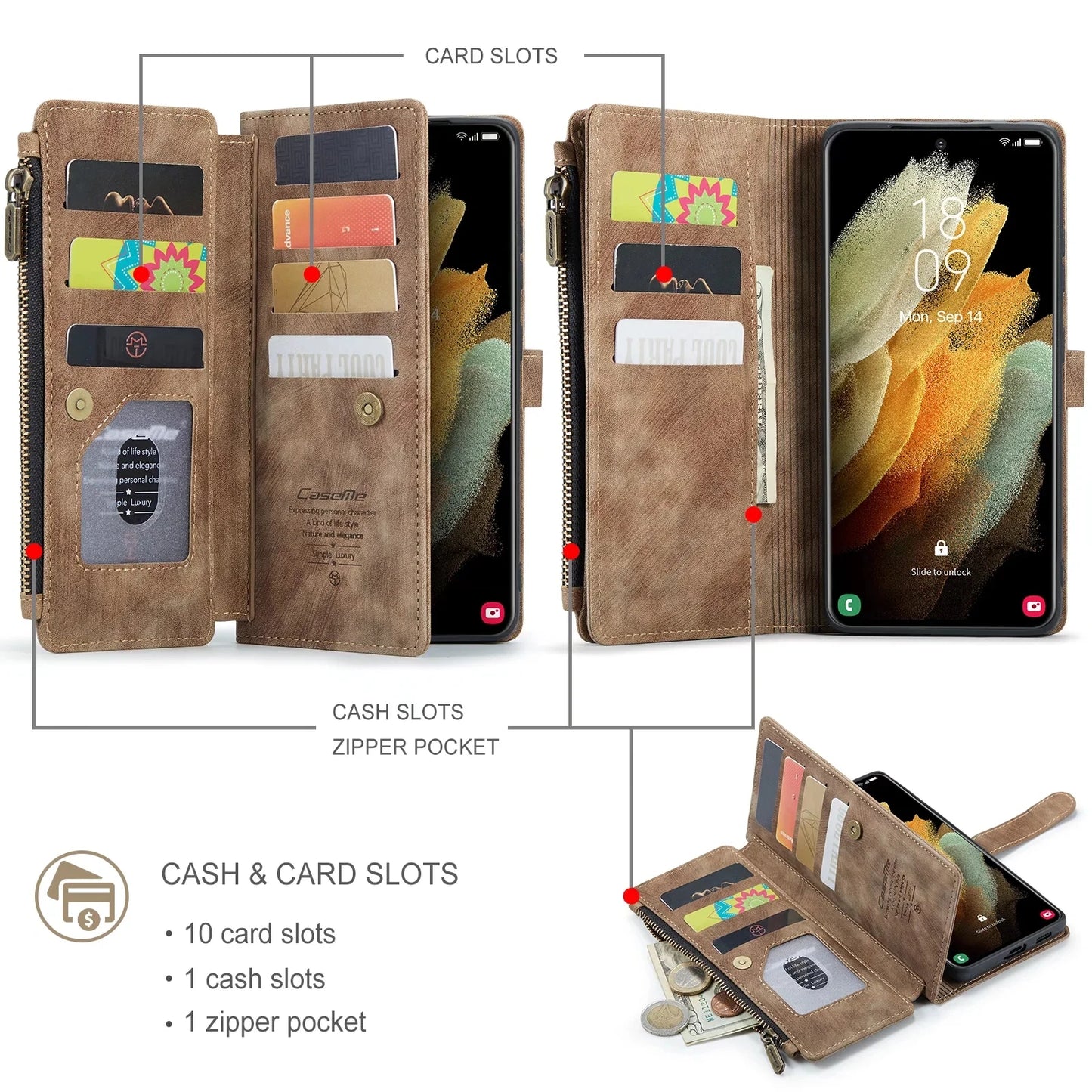 Flip Leather Phone Case Wallet Etui