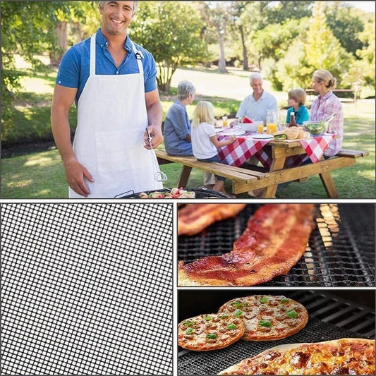Barbecue Mats Barbecue Grill Mesh High Temperature Resistant Cuttable