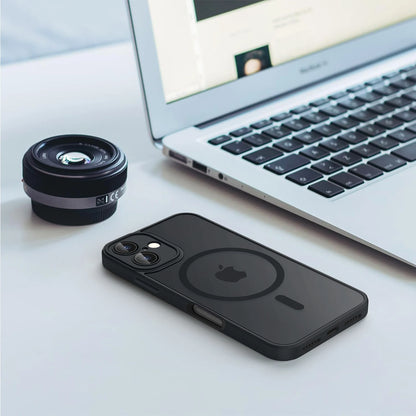 Magnetic Matte Translucent Shockproof iPhone Wireless Charge Cover
